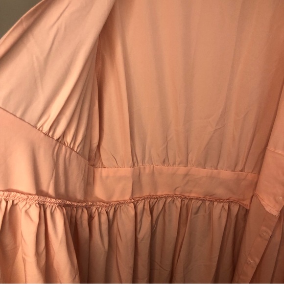 Women's Loose Short Sleeve Button Down Sundress Spring and Summer Casual Dresses - Picture 15 of 16